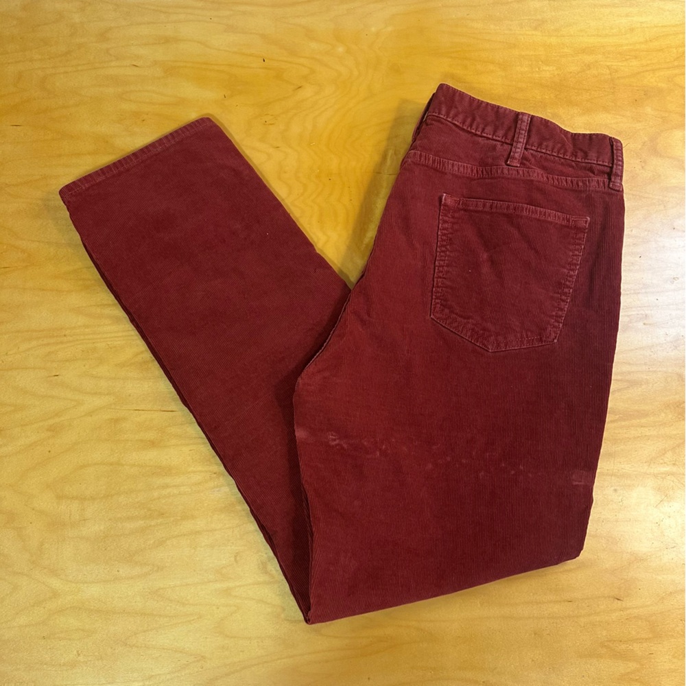 Old Navy Rust Red Corduroy Slim Jeans 38x32